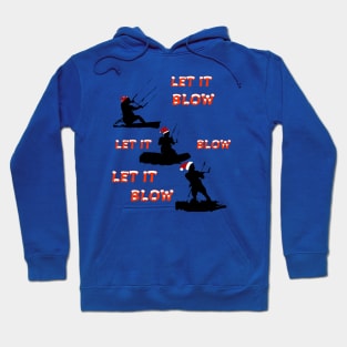 Festive Christmas Seasonal Holiday Kitesurfing 3 Hoodie